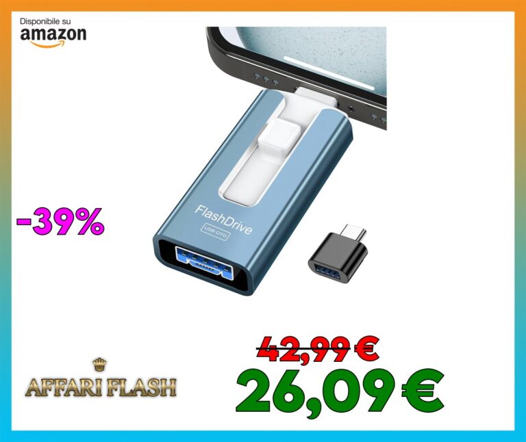 GNASEET Chiavetta USB 256GB per lPhone, Pen Drive USB C, Chiavetta lphone per Scaricare Foto, 4 in 1 Memoria Esterna lphone con iOS,Android,Micro USB,Tipo C/Smartphone, Laptop, PC