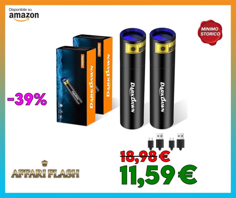 DARKDAWN Torcia UV 365nm Ricaricabile USB, LED Lampada di Wood Torce Ultravioletti Luce, Mini Potente Portatile Lampada UV 370nm per Ambra, Resin, Rivelatore di Urina per Cani, 2 Pezzi