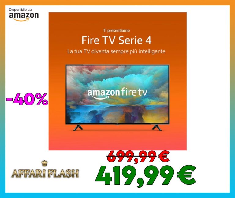 ️ Ti presentiamo Amazon Fire TV Serie 4, Smart TV in 4K UHD, guarda la TV in diretta senza cavo, 55