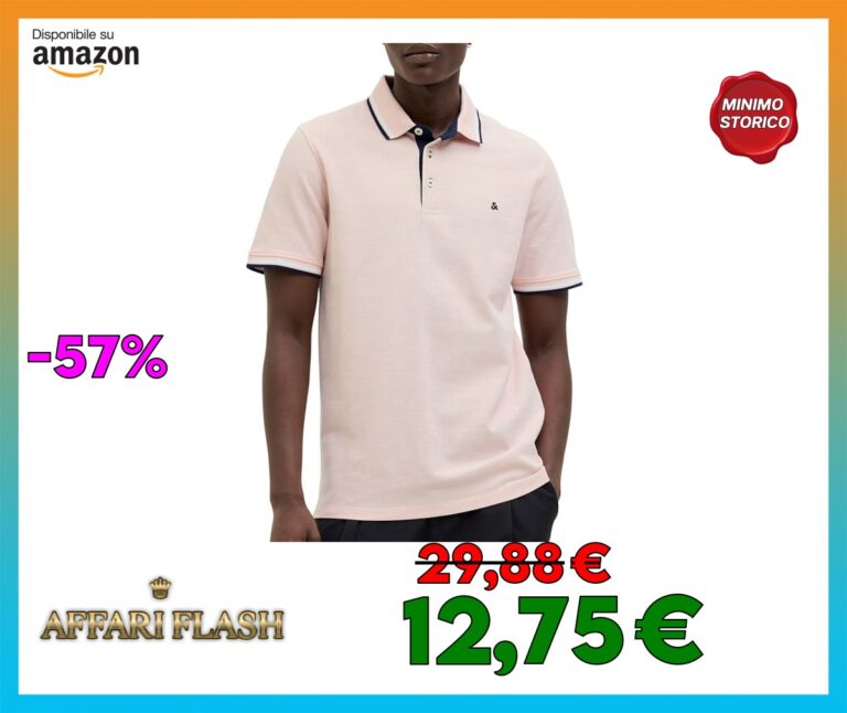 JACK & JONES Polo Plain Shirt Collar Polo