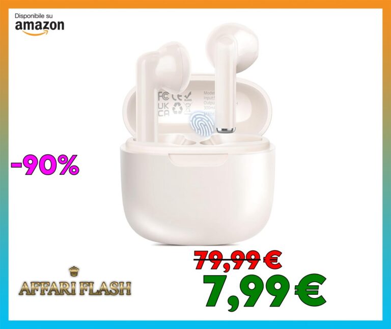 AsiceSound Cuffie Bluetooth,Auricolari Bluetooth 5.3 con Stereo HiFi Immersivo,Wireless con Ricarica Rapida USB