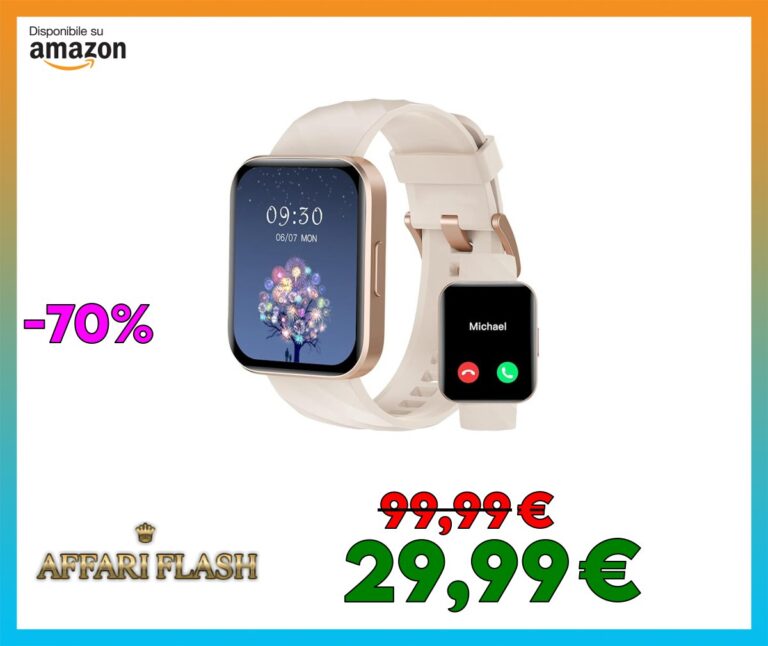 ️ RUIMEN Smartwatch Uomo Donna Chiamate e Whatsapp Smart Watch Contapassi Cardiofrequenzimetro da polso Saturimetro Orologio Smart Fitness Sportivo Impermeabile per Android iOS Galassia
