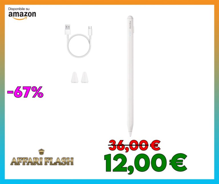 Antika Penna per Tablet Compatibilità Universale R3 Capacitive Stylus Pen Magnetic Compatibile con Android iOS Apple iPad/Pro/Air/Mini/Huawei/Samsung/Lenovo/Xiaomi Smartphone Tablet
