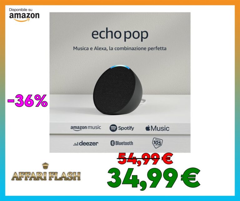 ️ Echo Pop (Ultimo modello) | Altoparlante Bluetooth intelligente con Alexa, compatto e dal suono potente | Antracite