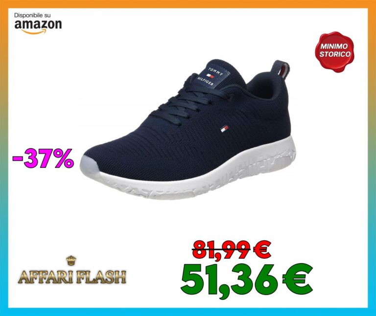 Tommy Hilfiger Sneakers da Runner Uomo Corporate Knit Rib Runner Scarpe Sportive