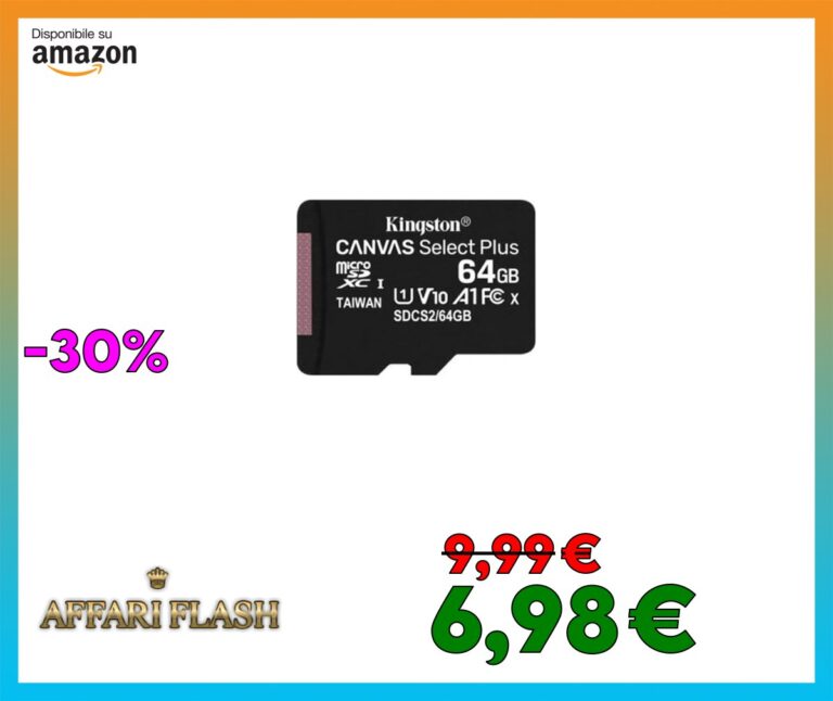 Kingston Canvas Select Plus SDCS2/64GB Scheda microSD Classe 10 con Adattatore SD Incluso, 64 GB