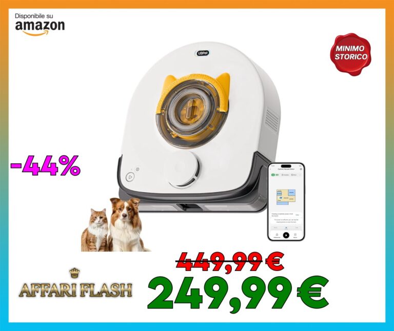 UBPET 22000 Pa Robot Aspirapolvere Peli Animali Domestici su Tappeti e Pavimenti, Robot Lavapavimenti a Ciclone, Robot Pulitore con Navigazione LiDAR, Controllo Wi