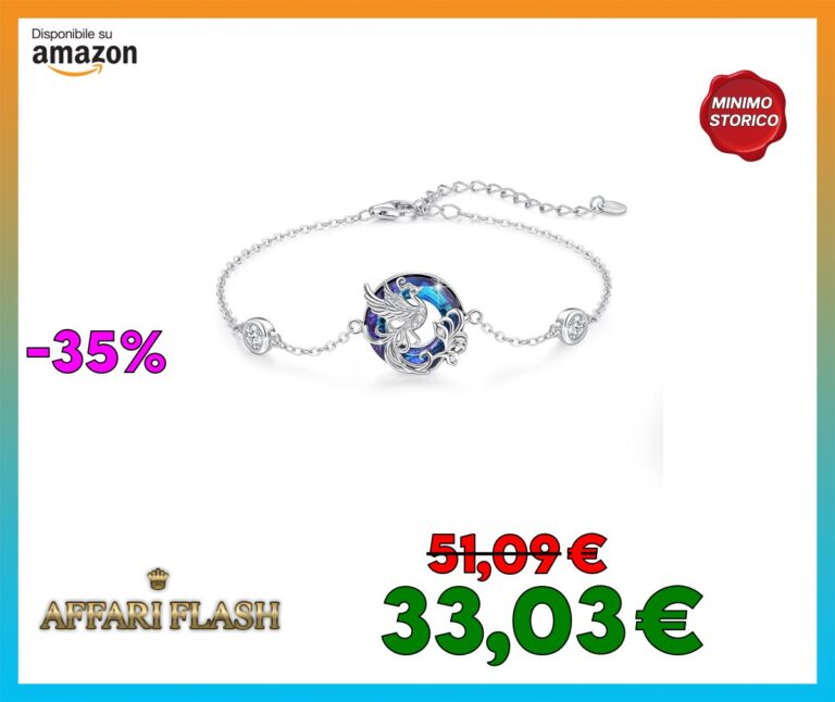 ABIGY Bracciale Phoenix in argento Sterling 925, gioielli di cristallo da donna, Eine Grösse, senza gemma, Eine Grösse, Argento sterling, Nessuna pietra preziosa