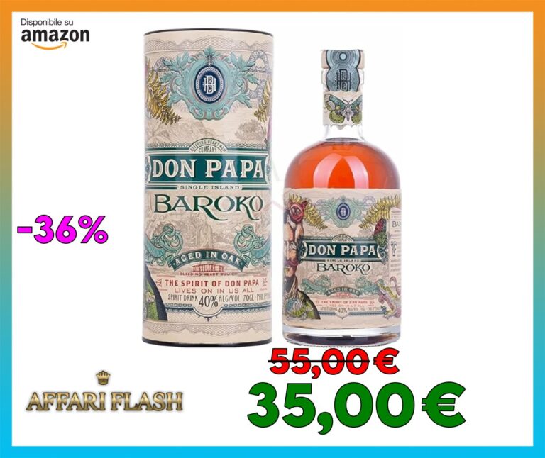 Don Papa Acquavite Distillato di melassa Baroko, Pacco Regalo, 700 ml
