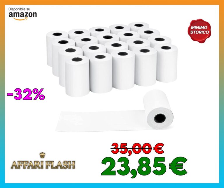 100 Rotoli Carta Termica 57 mm x 20 mt POS REGISTRATORE di Cassa Alta QUALITA’