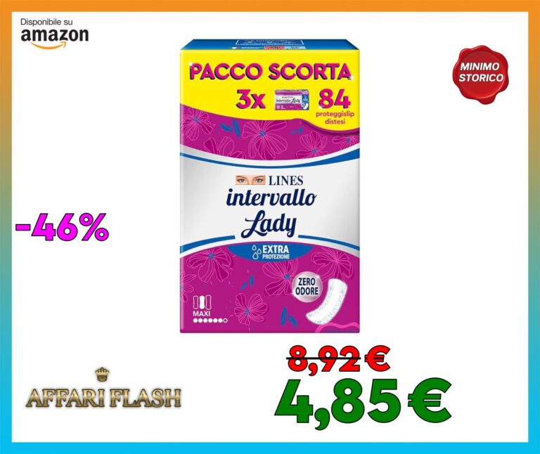 Lines Intervallo Lady Maxi, Formato Scorta x84 proteggislip, 1 unità, 1