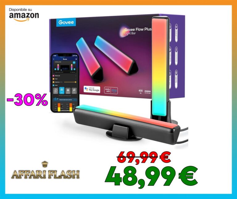 Govee Barre Luminose, Retroilluminazione TV RGBICWW Funziona con Alexa e Google Assistant, Dimmerabile in 16 Milioni di Colori per Stanze, Decorazione da Gioco