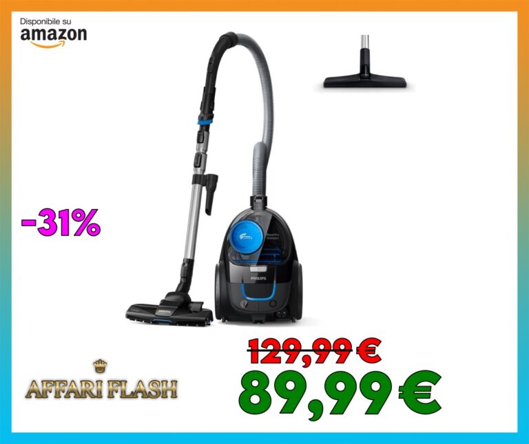 Philips FC9331/09 Aspirapolvere Senza Sacco PowerProCompact Eco, Tecnologia PowerCyclone 5, 900 W, 76 Decibel, Plastic, Nero