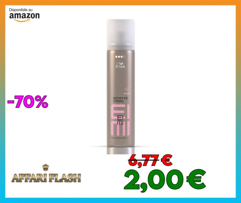 Wella Professionals EIMI Mistify Me Strong, Lacca Spray Tenuta Forte, Spray Modellante, Tenuta fino a 24 ore, Protegge da Umidità, Calore, Raggi UV, Per Tutti i Tipi di Capelli, 75ml