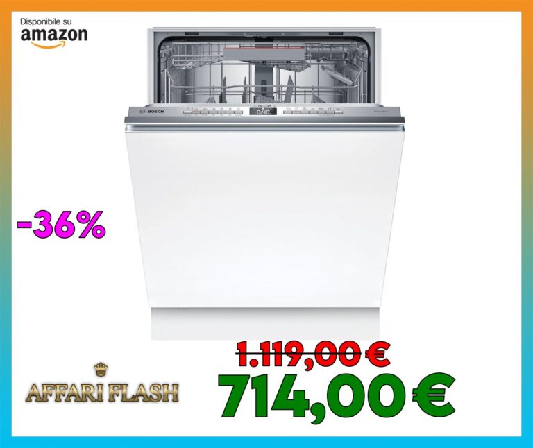 Bosch SMV4ECX27E Serie 4, Lavastoviglie da incasso a scomparsa totale, Home Connect, Extra Clean zone