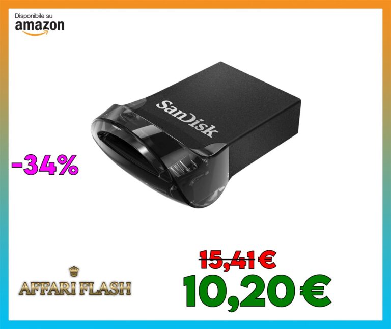 SanDisk 64GB Ultra Fit Unità flash USB 3.2, con velocità di lettura fino a 130 MB/s