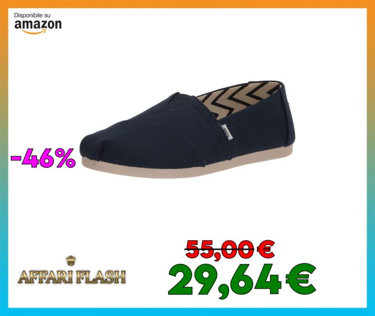 TOMS Alpargata in Cotone Riciclato, Mocassino Basso Donna
