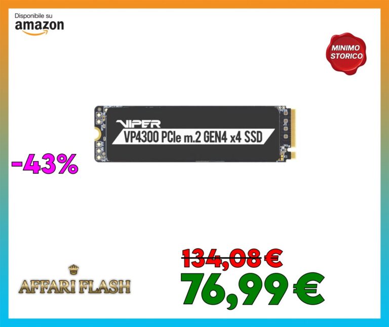 Patriot Viper VP4300, Unità SSD M.2 NVMe PCI