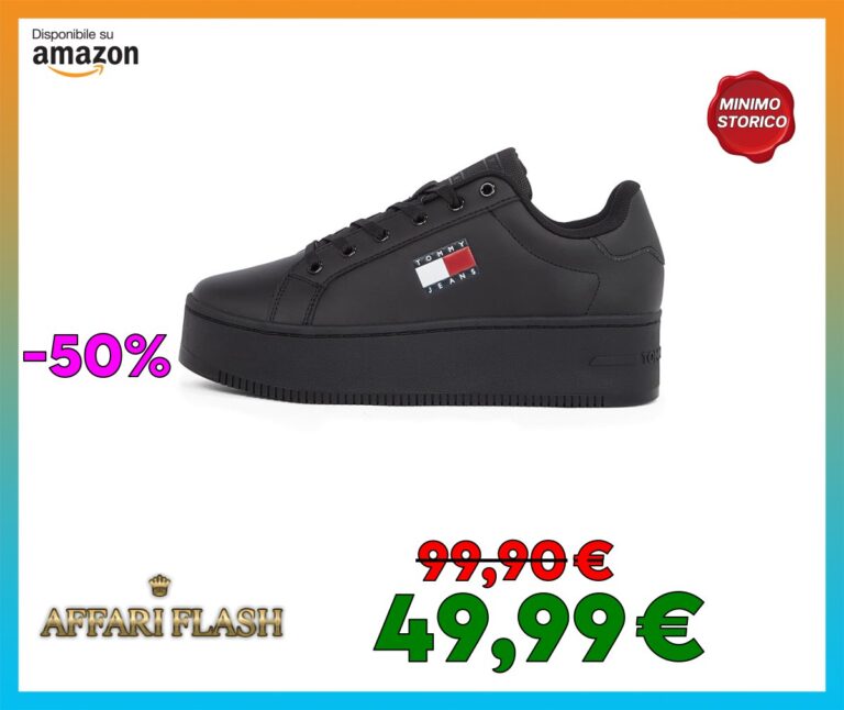 Tommy Jeans Donna Sneakers con Suola Preformata Flatform Zeppa