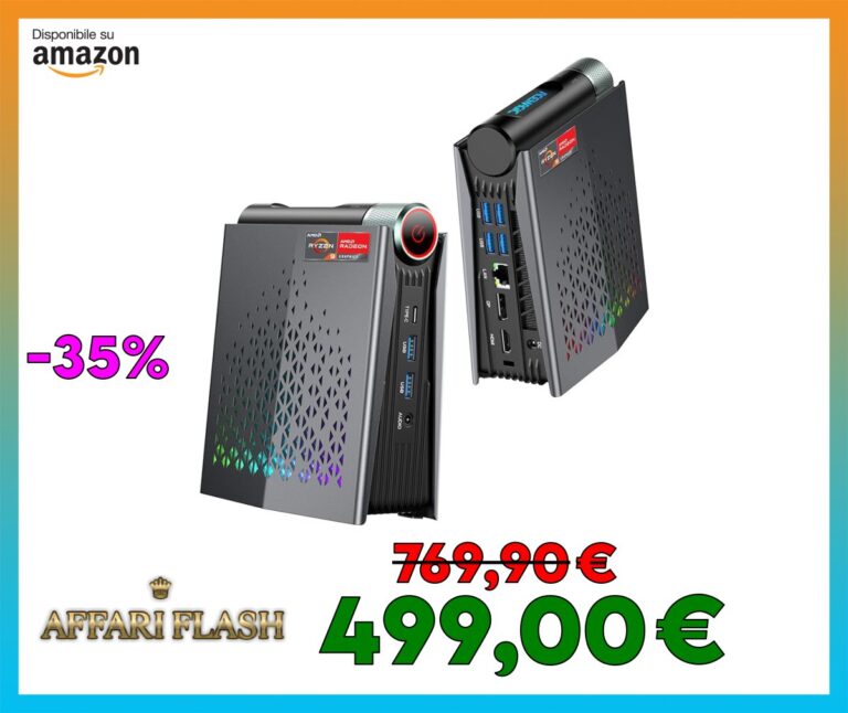 ACEMAGICIAN S3A Mini PC Gaming, AMD Ryzen 9 6900HX(fino a 4,9 GHz), 32GB DDR5 1TB NVME SSD W11