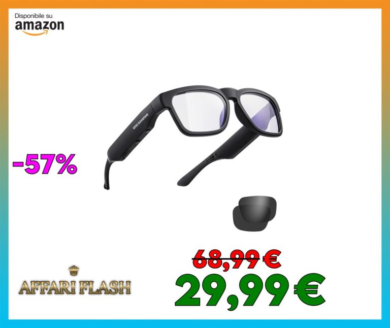 ️ OhO Smart Glasses, occhiali da sole MP3 Bluetooth da 128 G con cuffie con altoparlante aperto, per sport indoor e outdoor, protezione UV polarizzata, per uomini e donne