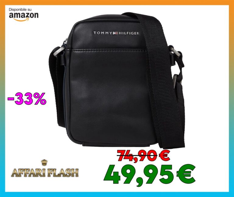 Tommy Hilfiger Borsa a Tracolla Uomo TH City Mini Reporter Piccola