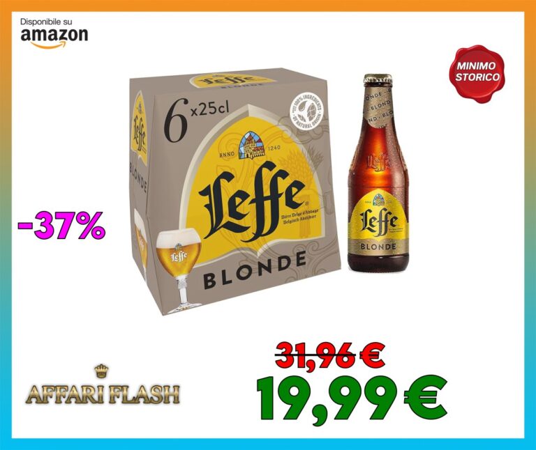 Leffe Blonde, Birra Bottiglia, Pacco da 24x25cl