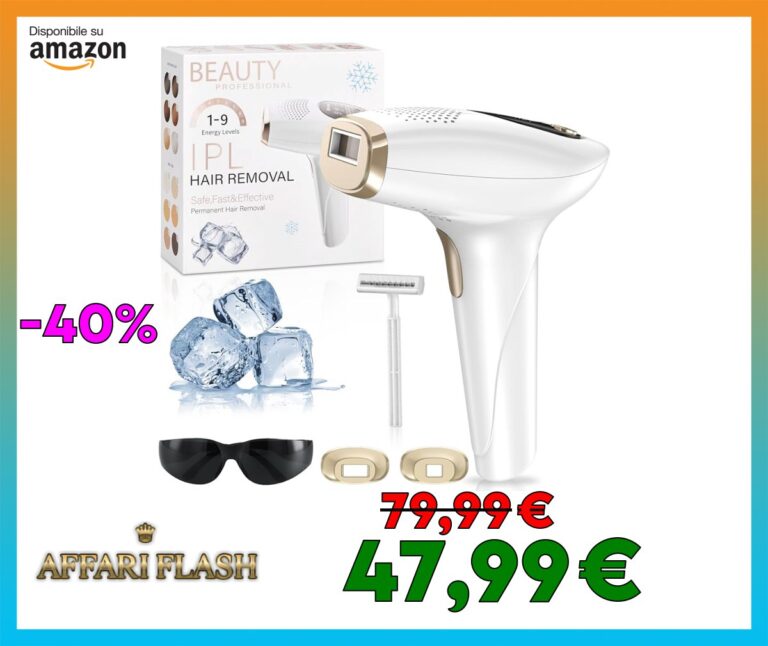 Epilatore Luce Pulsata IPL con Raffreddamento, 600