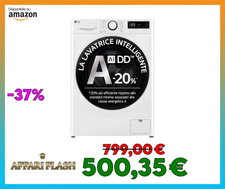 LG AI DD F4R3013NSWB Lavatrice a Carica Frontale 13kg Serie R3, Classe A