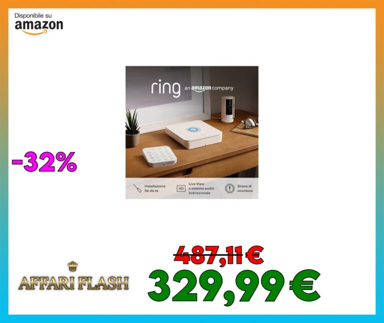 ️ Kit Ring Alarm L + videocamera interna (Indoor Camera 2ª gen) con sirena per esterno | Sistema per la sicurezza della tua casa, monitoraggio assistito opzionale