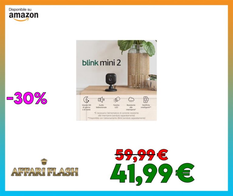 ️ Blink Mini 2 | Videocamera intelligente di sicurezza, plug