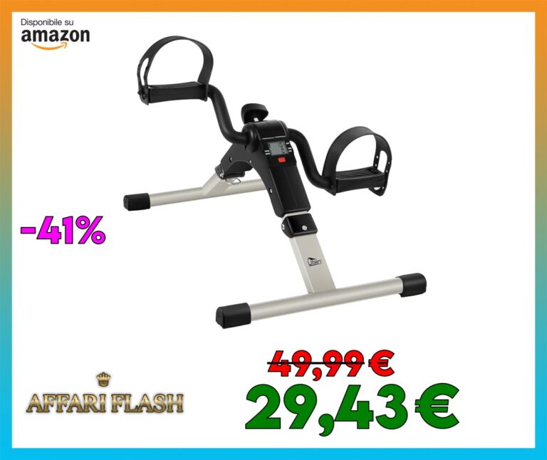 ️ Mini Cyclette Pieghevole, Tappetino Antiscivolo, Uten Esercizi di Riabilitazione Per Gambe e Braccia, Visualizzazione Dei Dati di Esercizi Multipli