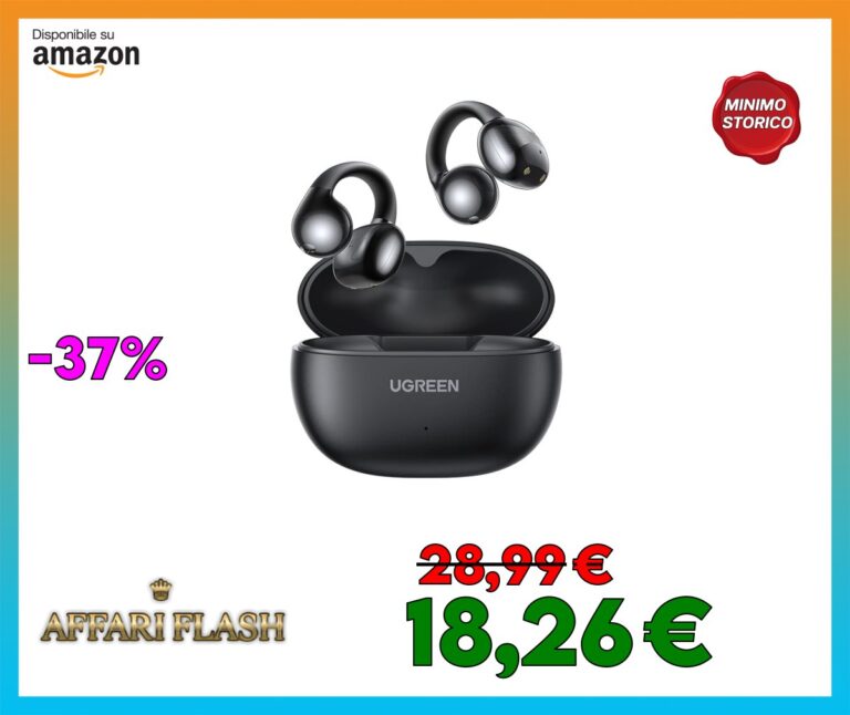 UGREEN HiTune S3 Cuffie Bluetooth 5.4, Auricolari Sport con Clip Aperta, Cancellazione del Rumore ENC, Hi