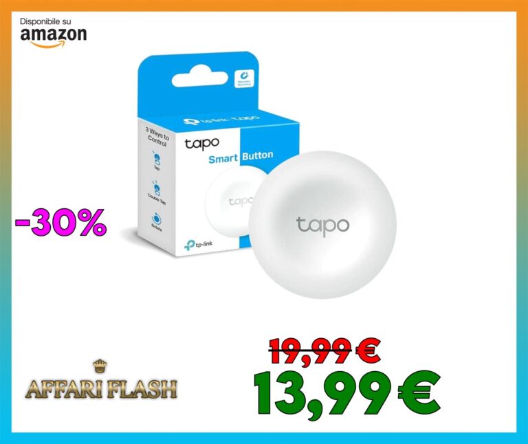 Tapo S200B Pulsante Intelligente Smart Button, Azioni Intelligenti, Controlla i Dispositivi Intelligenti con Il Pulsante, Allarme con Un Clic, Lunga Durata della Batteria, Hub Obbligatorio