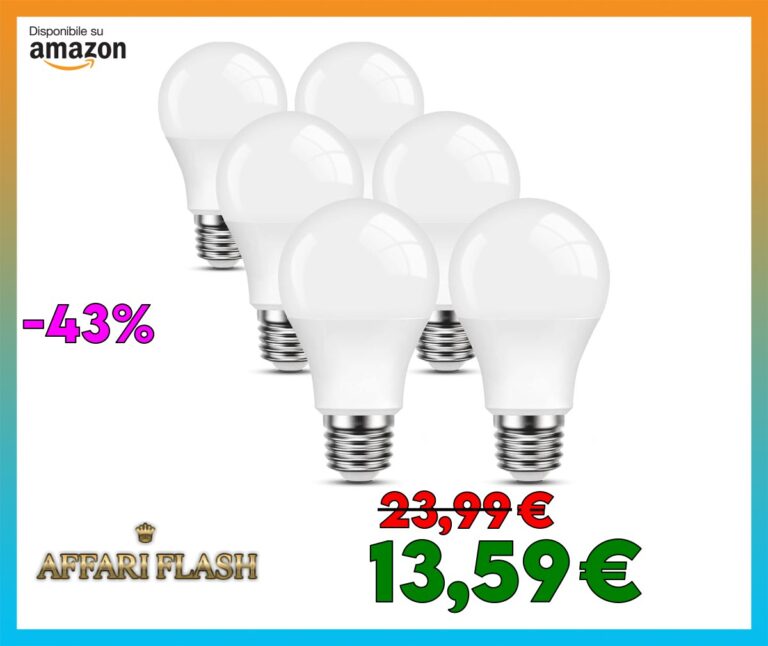 LEDYA Lampadine LED E27 Luce Calda (Versione Migliorata) Durata Massima 25,000 Ore (Risparmia il 85% di Elettricità) 9W 806LM (Equivalenti a 60W) Lampadina, Non dimmerabile Lampade LED E27, Pacco da 6
