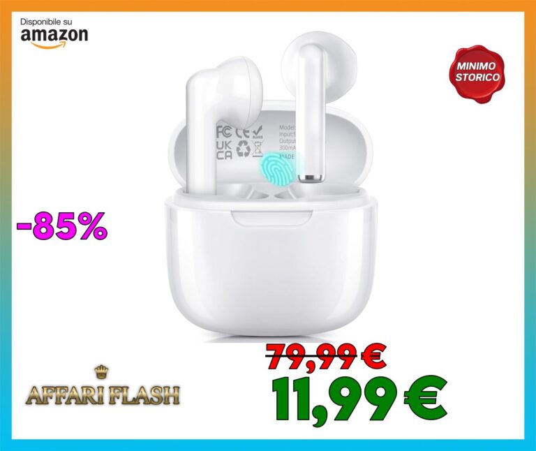 AsiceSound Cuffie Bluetooth, Auricolari Bluetooth 5.3 con Stereo HiFi Immersivo, 46 Ore di Durata, Cuffie Wireless con Ricarica Rapida USB