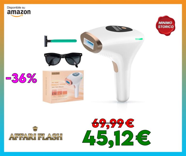NALONE Epilatore Luce Pulsata, Luce pulsata professionale IPL, Luce Pulsata 999,900,Epilatore a luce pulsata IPL per Donne, Uomo, Gambe, Corpo, lunghezza d’onda fino a 1200 NM, due modalità (Bianco)