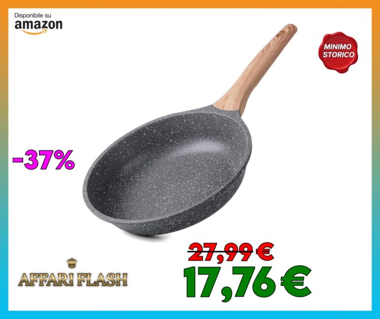 ZUOFENG Padella Antiaderente Induzione 24 cm, Pentola Tegame Antiaderenti in Pietra, Pancake Padelle Non Contiene PFOA.(Grigio, 24cm)