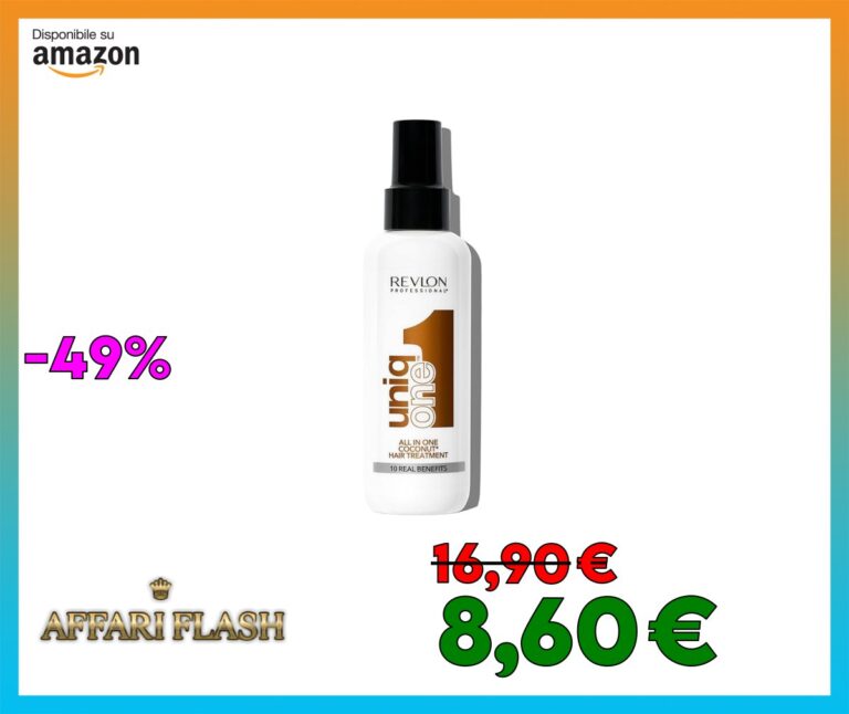 Revlon Professional UniqOne Coconut, Trattamento per Capelli Senza Risciaquo, All in One, Idrata, Protegge e Ripara (150ml), Fragranza al Cocco