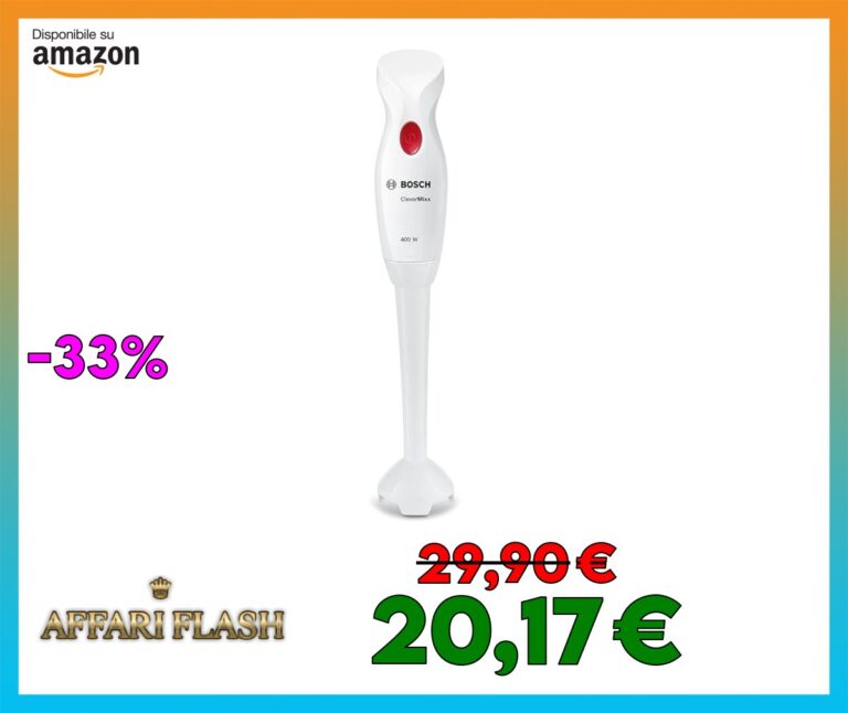 Bosch Elettrodomestici MSM14000 CleverMixx Frullatore ad Immersione, 400 W, 50 Decibel, Plastica, Rosso