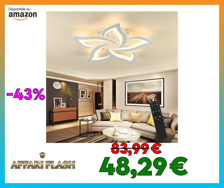 Plafoniera Led soffitto stile Moderno, Dimmerabile Lampadario Camera da letto con Telecomando, 40 W (68 * 8cm)