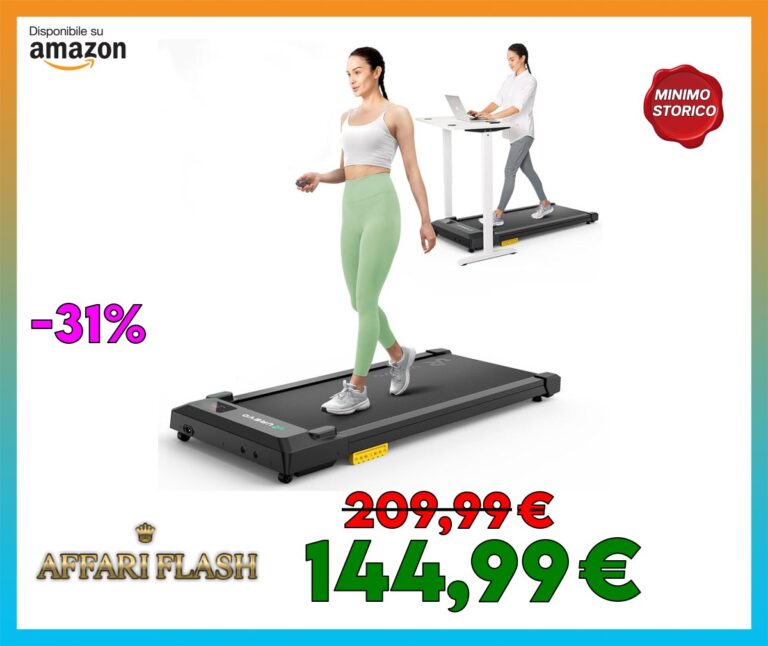 ️ UREVO Walking Pad Con Doppio Assorbimento Degli Urti, Tapis Roulant Elettrico Per Casa Con Telecomando,2,25HP Tapis Roulant Sotto Scrivania Salvaspazio