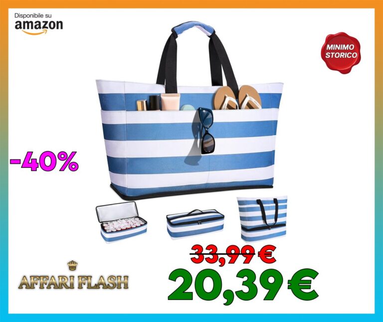 CIRYCASE Borsa Mare Grande con Termica XXL, 49L Borsa da Spiaggia Viaggio Resistente Acqua, Anti