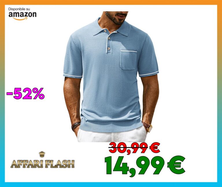 PJ PAUL JONES Polo da uomo a maniche corte casual in maglia polo t
