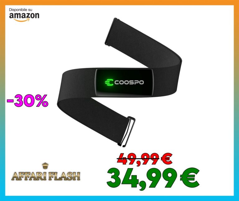 ️ COOSPO Fascia Cardio H9Z Ricaricabile, Bluetooth 5.0/ANT+ Cardiofrequenzimetro HRM Fitness Tracker Impermeabile IP67, Compatibile con Wahoo, Zwift, Strava, Elite HRV