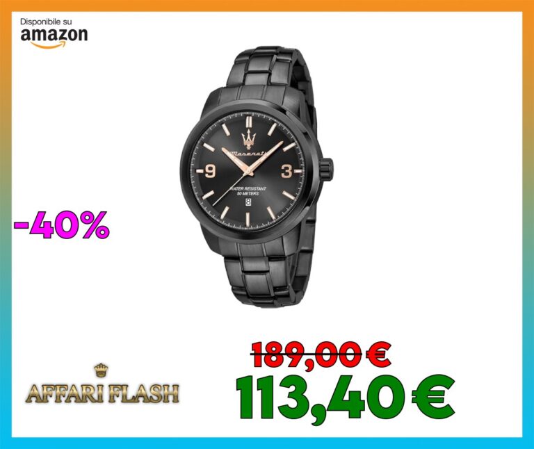 ️ MASERATI Successo Orologio Uomo, Tempo e data, Analogico