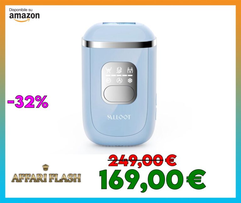 Mini Epilatore IPL con Raffreddamento al Ghiaccio di Zaffiro, 22J Doppio Impulso IGBT, per Donna e Uomo, Portatile, Efficace, Indolore a 4