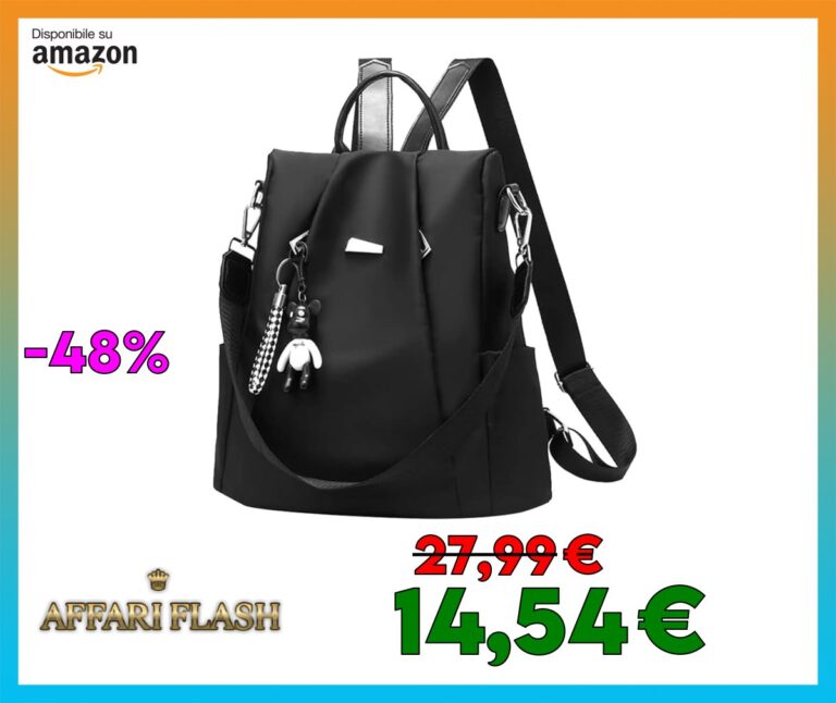 Eshow Zaino Da Donna Antifurto, Zainetto Multifunzionale, Borsa Casual ed Moda per Viaggio, Scuola, Lavoro, Shopping, Visite e Università