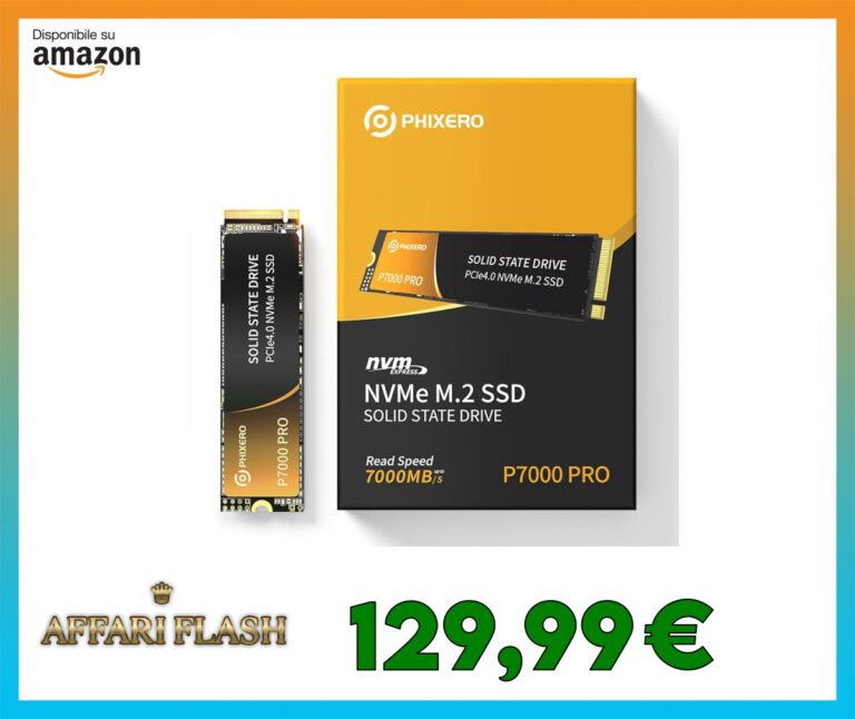 PHIXERO P7000PRO SSD NVME da 2 TB, PCIe Gen4x4, M.2 2280 NVMe, SSD da gioco interno, velocità di lettura fino a 7.000 MB/s, unità a stato solido interna con flash NAND 3D per laptop, desktop e