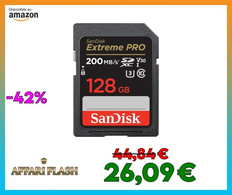 SanDisk 128GB Extreme PRO scheda SDXC + RescuePro Deluxe fino a 200 MB/s UHS